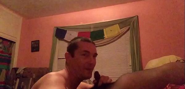  Me sucking and swallowing another black Grindr hookup cock